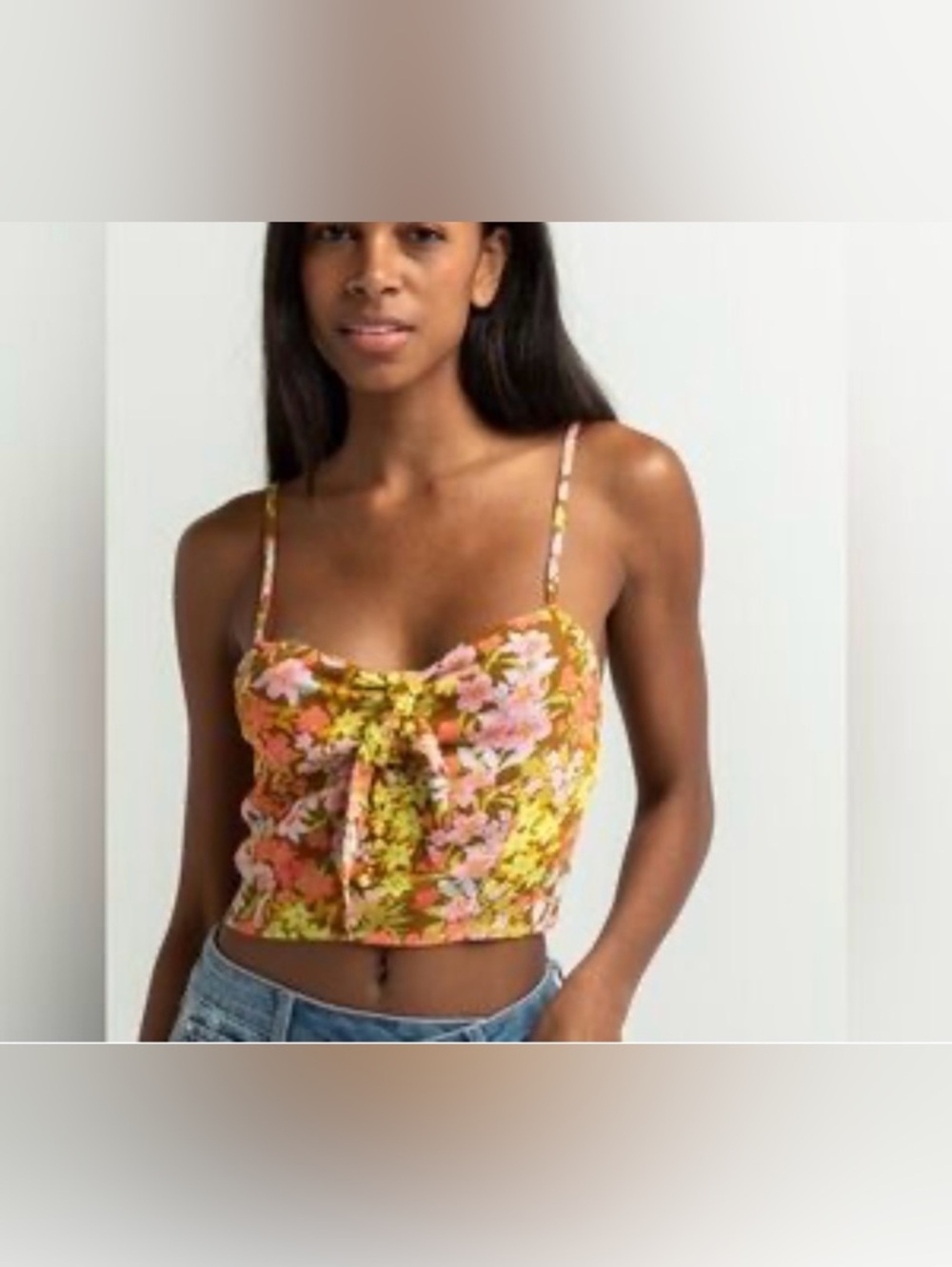 Billabong floral crop top size XL